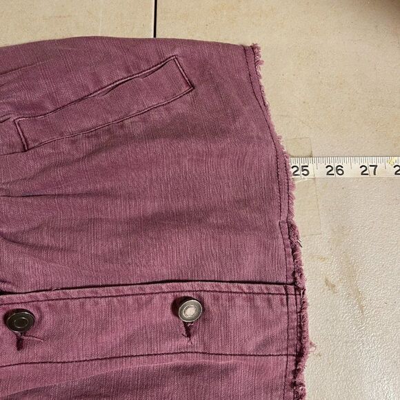 Altard State Raw Hem Fringe Peplum rose Jean Jacket S - Picture 10 of 10